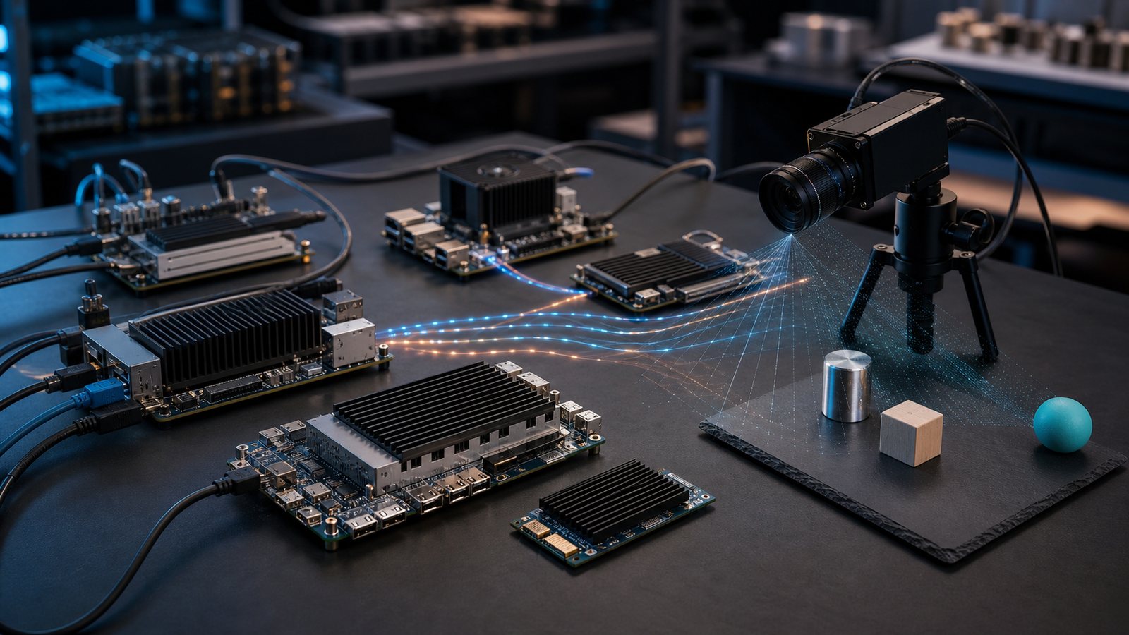 Edge AI boards and camera modules performing local computer vision